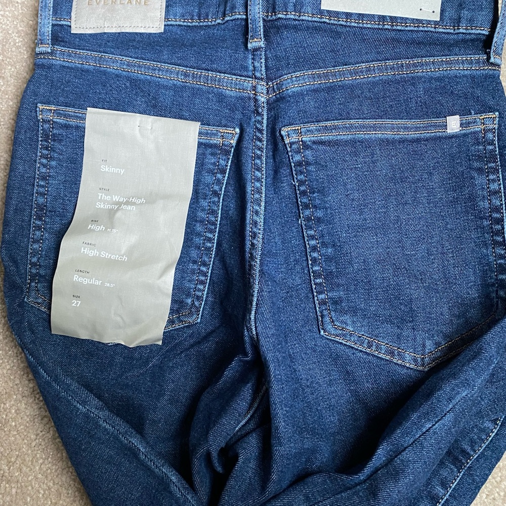 Everlane Women's Dark Blue Skinny Jeans - Picture 3 of 3